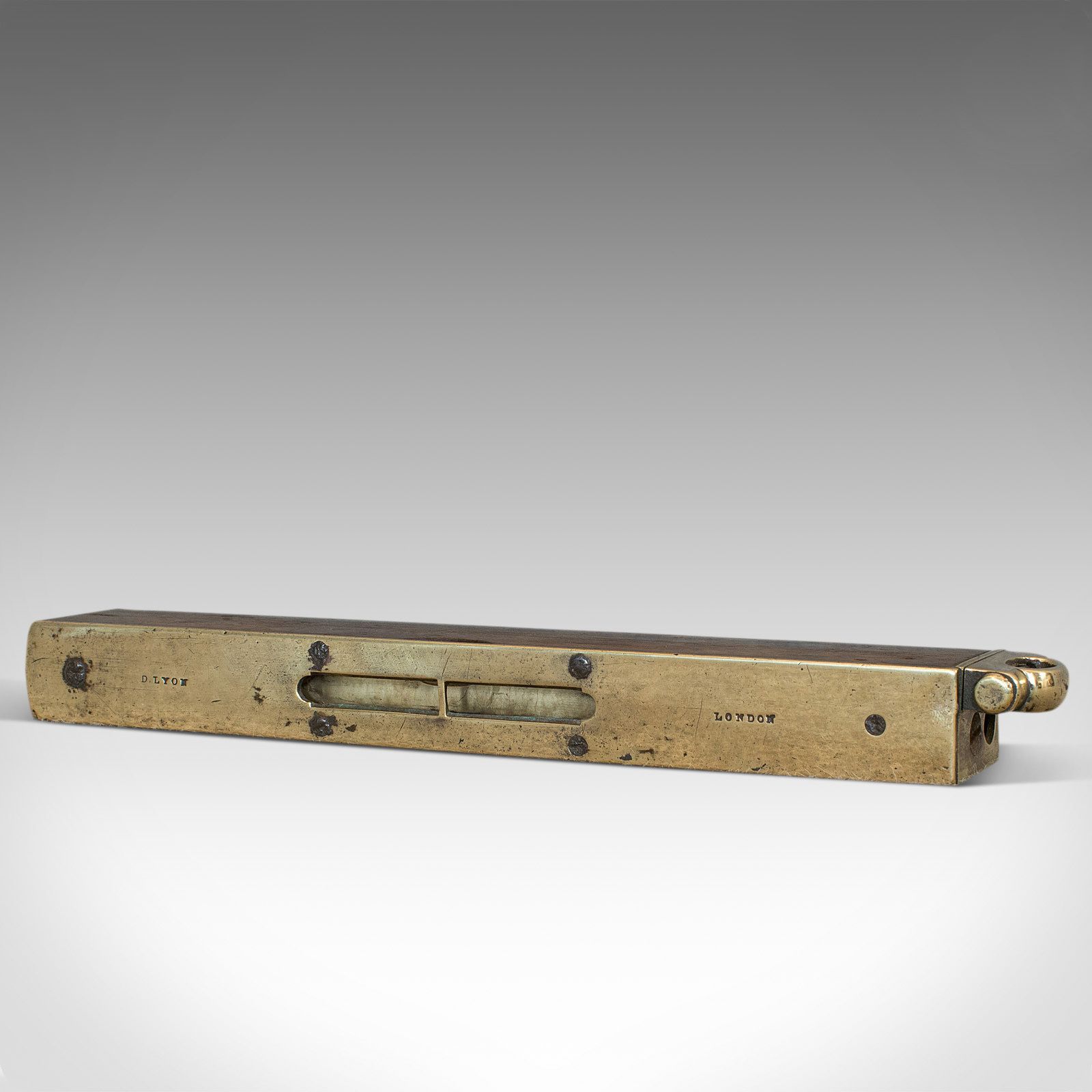 Antique Master Craftsman's Spirit Level, English, Brass, Desk, Victorian, 1850 photo Home Decor