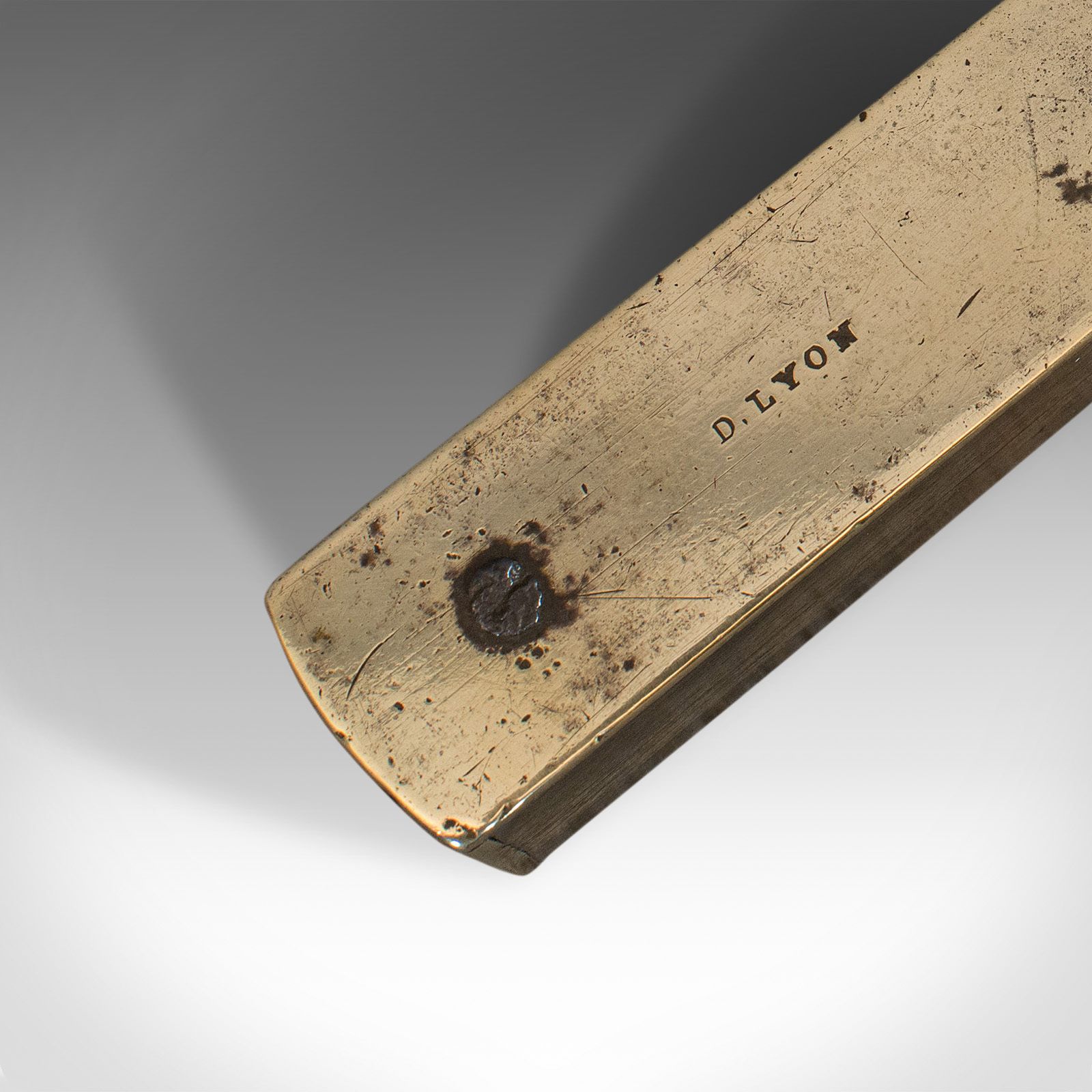 photo for sale Antique Master Craftsman's Spirit Level, English, Brass, Desk, Victorian, 1850