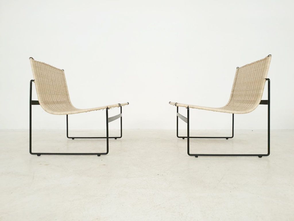 Gregorio Vicente Cortes En Luis Onsurbe Rattanfauteuils Voor Metz And Co, Dutch Design 1961