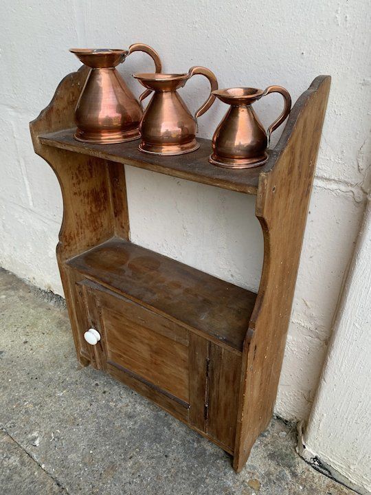 Antique Pine Kitchen Shelf photo vintage