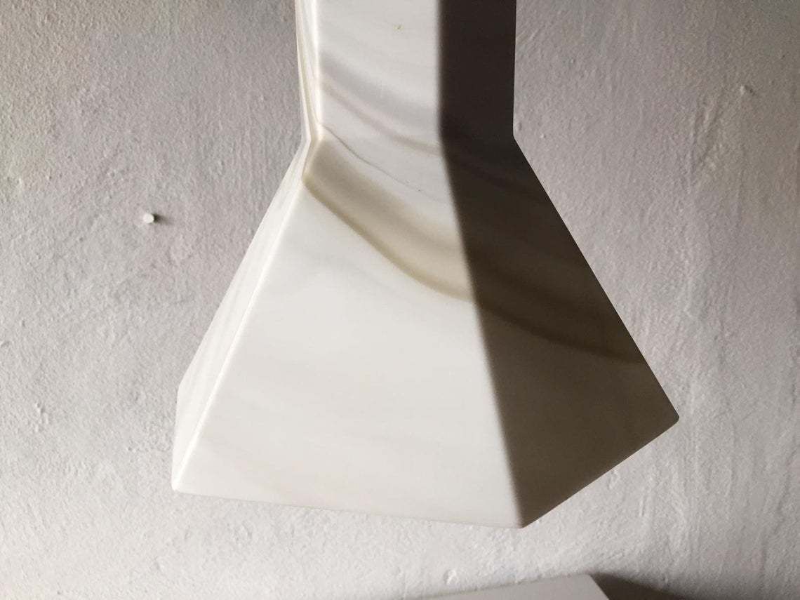 Peill Putzler Exclusive Arte Colore Carrara Design Satin Finished Glass Pendant Lamp   1970s Germany photo vintage