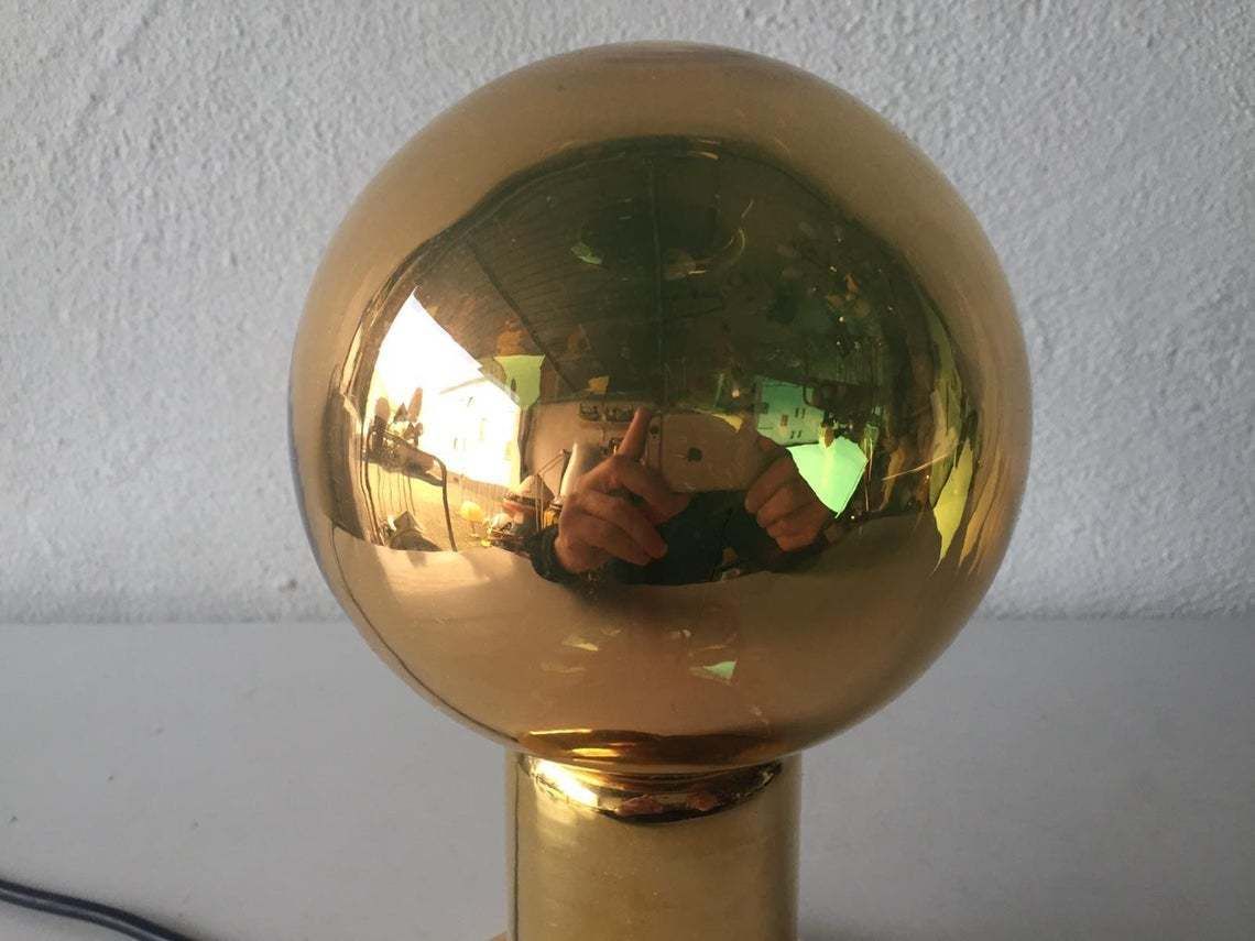 Philips Ntd Gold Metal Ball Desk Lamp   1970s photo buy