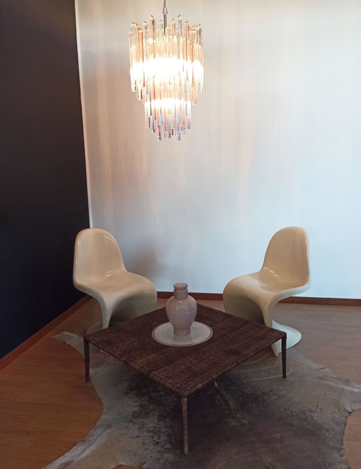 Murano Chandelier Triedri – 92 Prism   Multicolored Glasses photo furniture