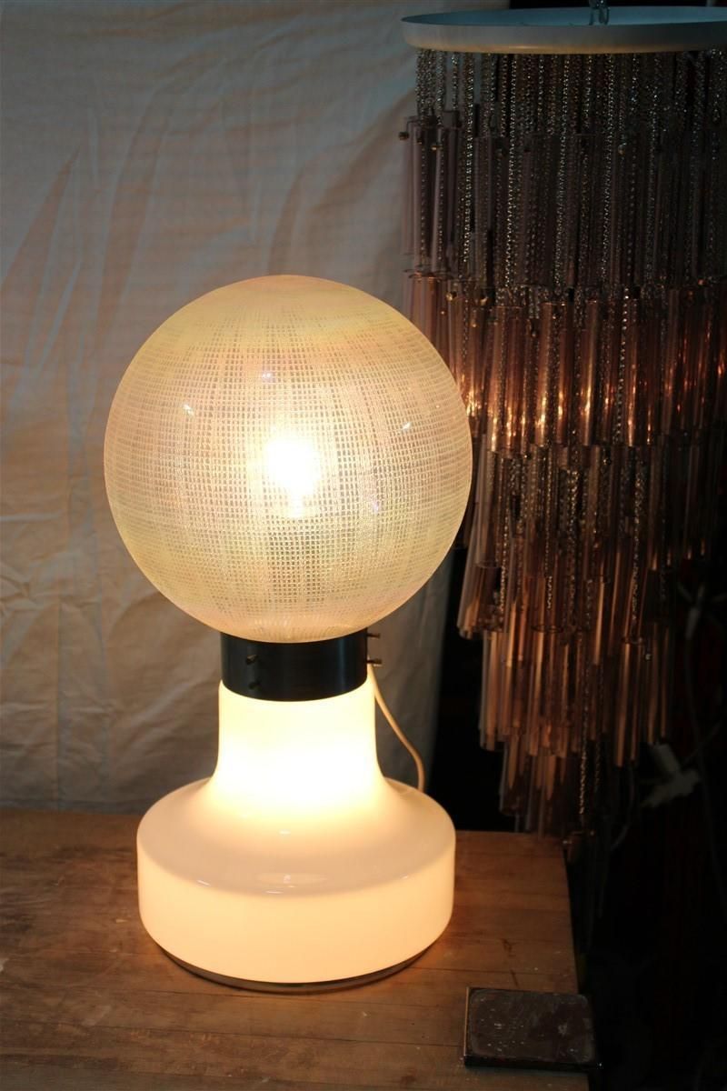 photo for sale Vistosi Ball White Table Lamp Pop Art Italy 1970s Italian Design Steel