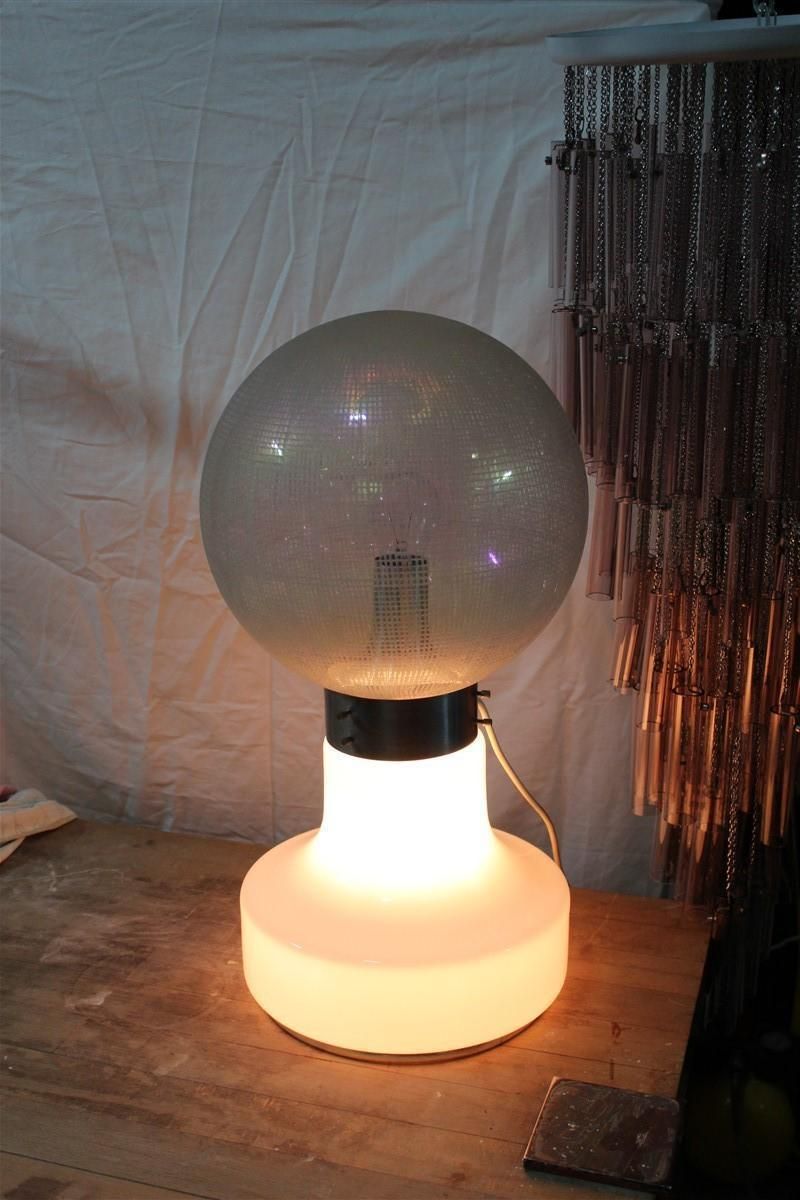 1653.0 Vistosi Ball White Table Lamp Pop Art Italy 1970s Italian Design Steel photo