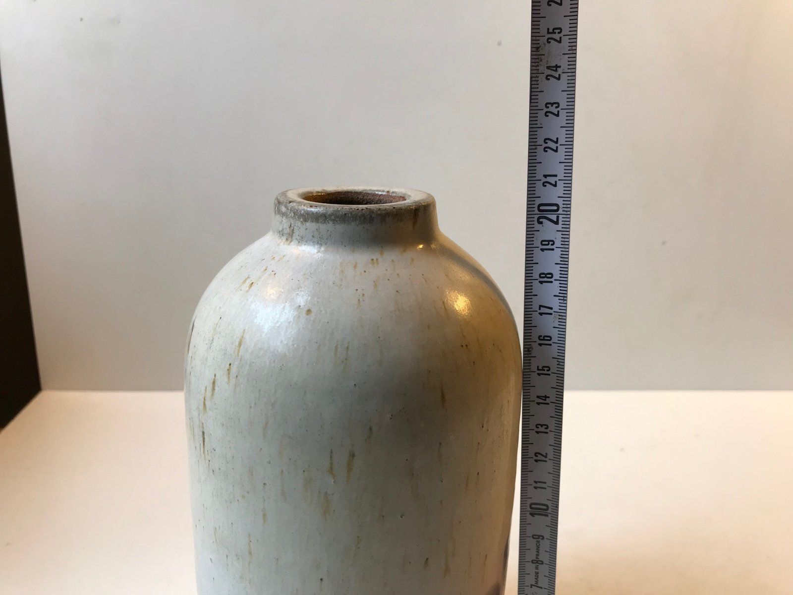 Danish Haresfur Stoneware Vase By Ellen Madsen For Lee Keramik, 1970s photo buy