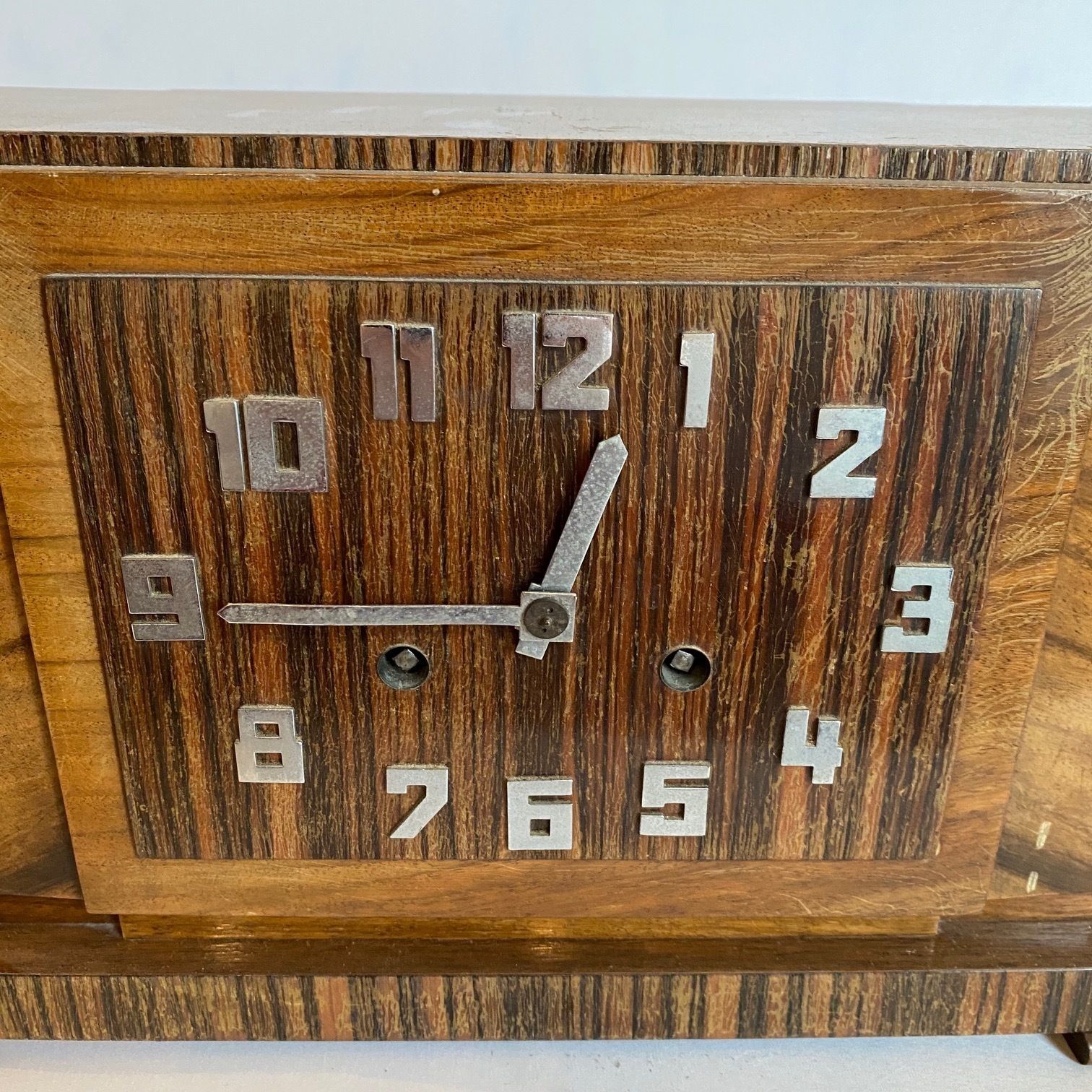 20th Century, Rosewood Art Deco Table Clock photo Home Decor
