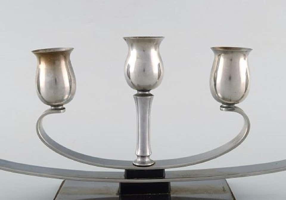Cohr, Denmark, Five Armed Candleholder In Stainless Steel, Mid 20th Century photo furniture