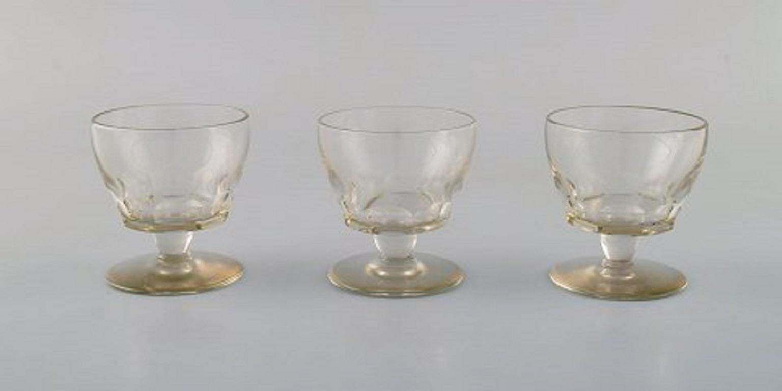 Baccarat, France, Eight Facet Cut Art Deco Glasses, Art Glass, 1930s 1940s photo furniture