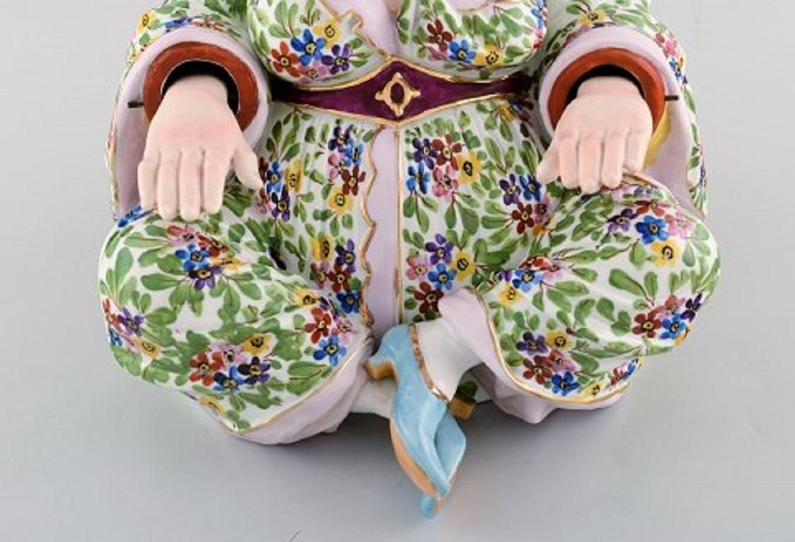 Large, Rare, Antique Meissen Pogade In Hand Painted Porcelain, Late 19th Century photo furniture