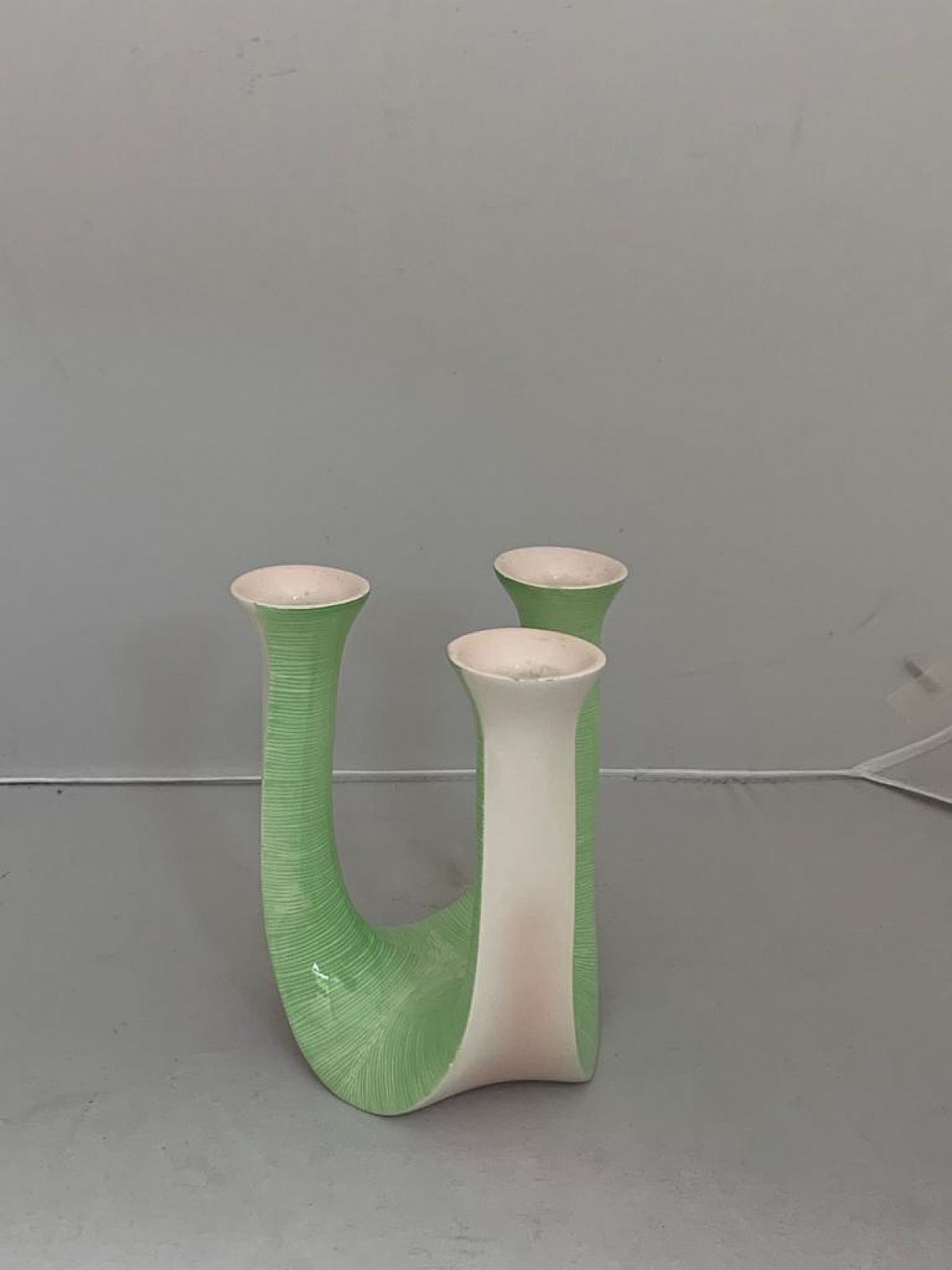 Italian Ceramic Candleholder By Vibi, 1950s photo vintage