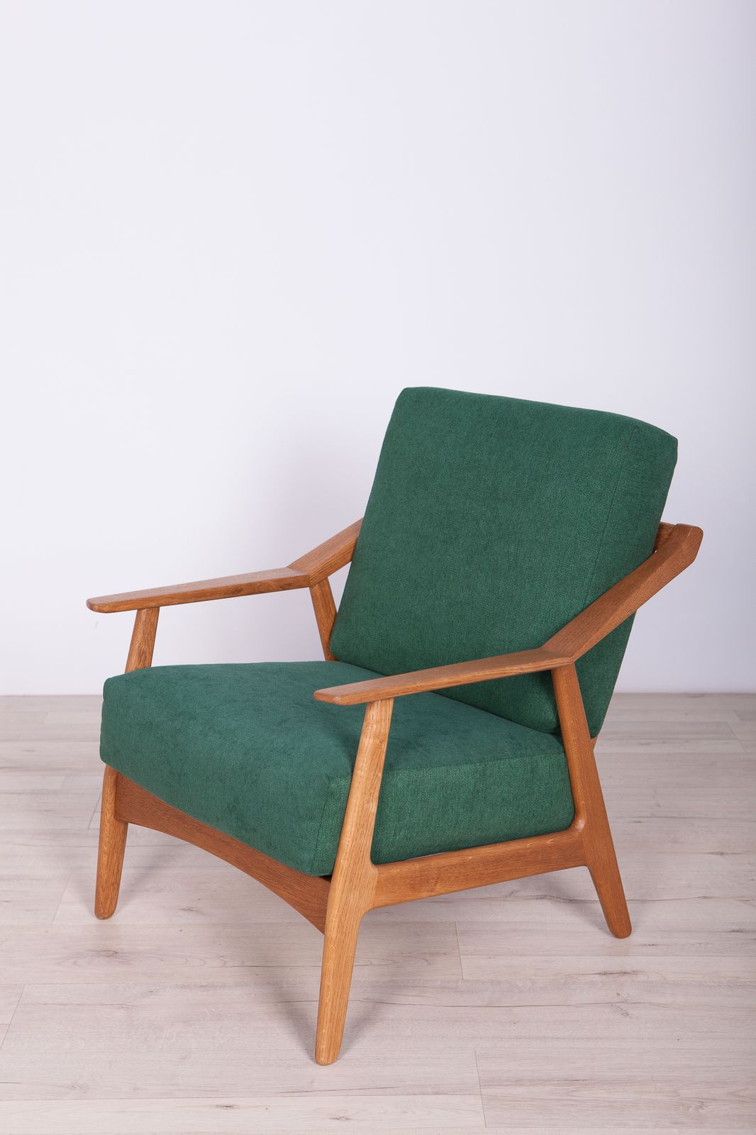 Danish Oak Armchair By Brockmann Petersen For Randers Møbelfabrik, 1960s photo for sale