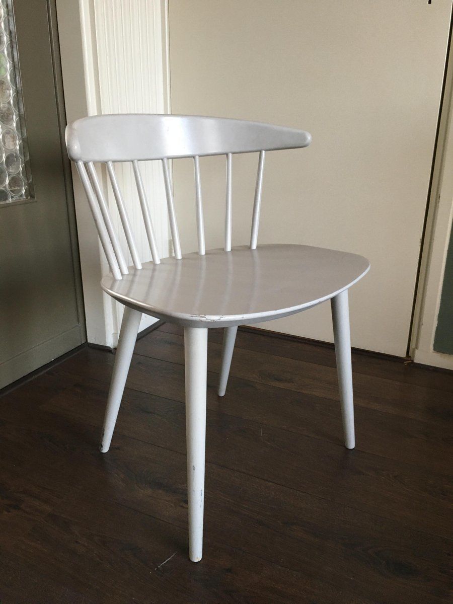 Mid Century Danish Modern White Dining Chair By Ejvind Johansson For Fdb, 1950s photo 278.1