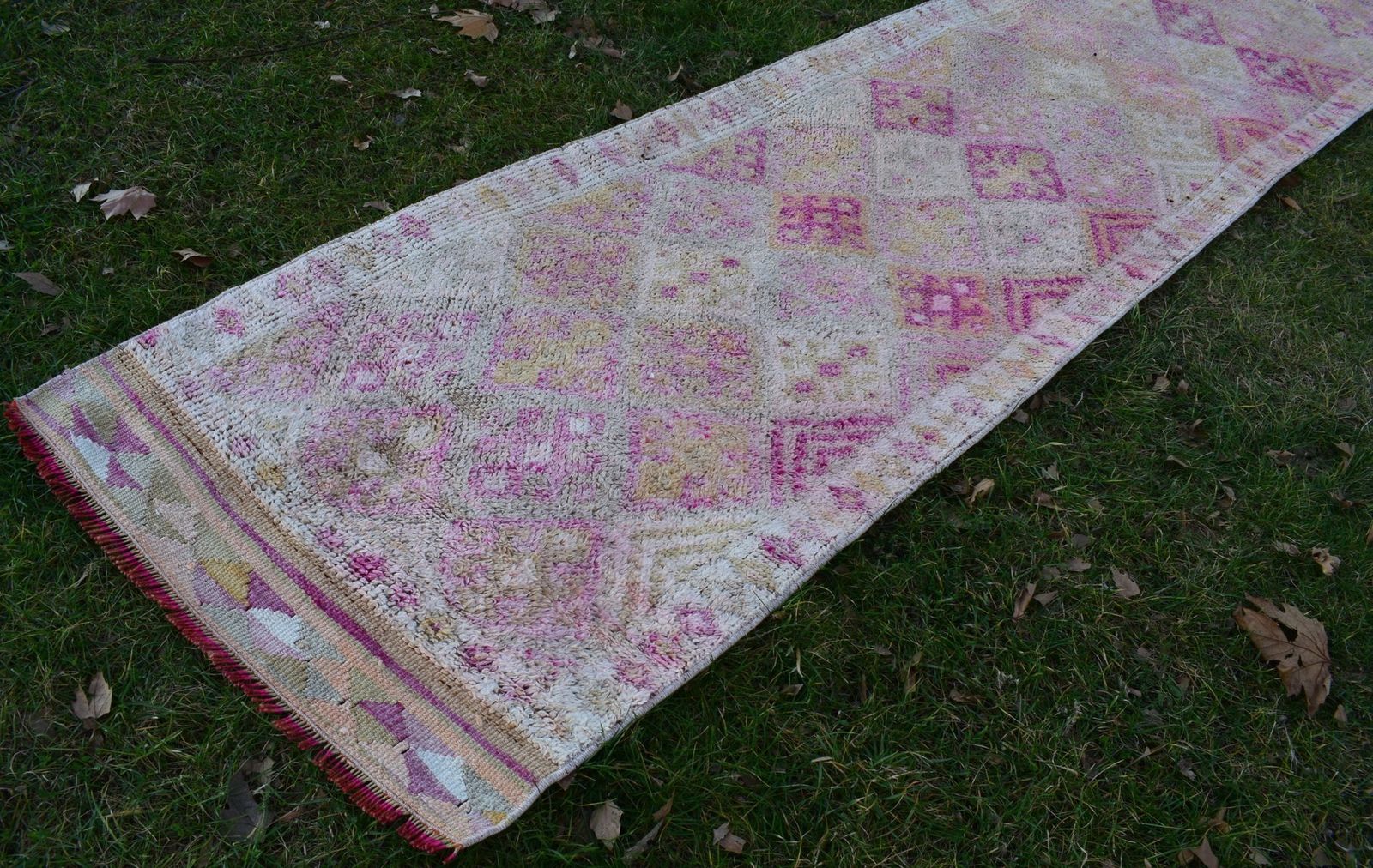 Vintage Turkish Distressed Oushak Runner Rug, 1970s photo 1030.0