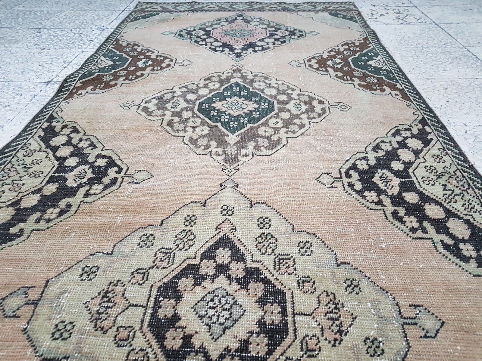 Vintage Turkish Oushak Runner Rug, 1970s photo 408.0