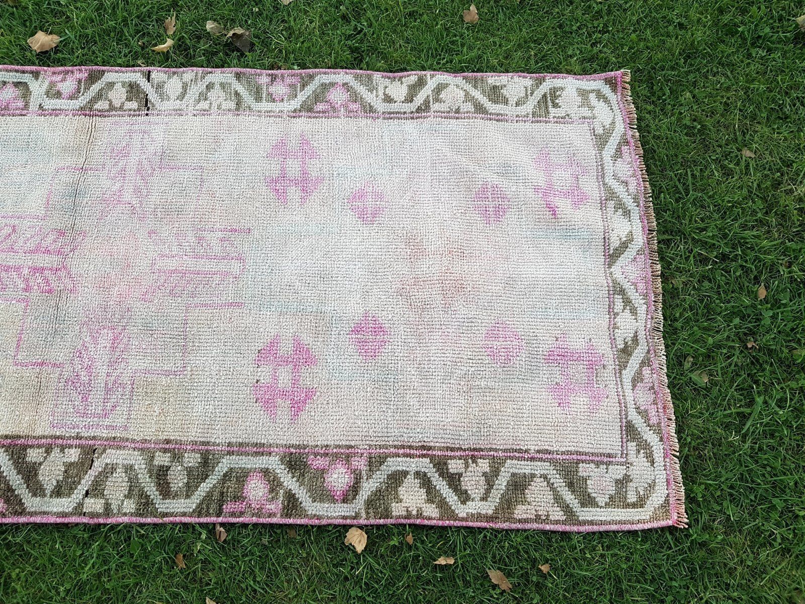 Turkish Kurdish Distressed Hallway Runner Rug, 1970s photo vintage