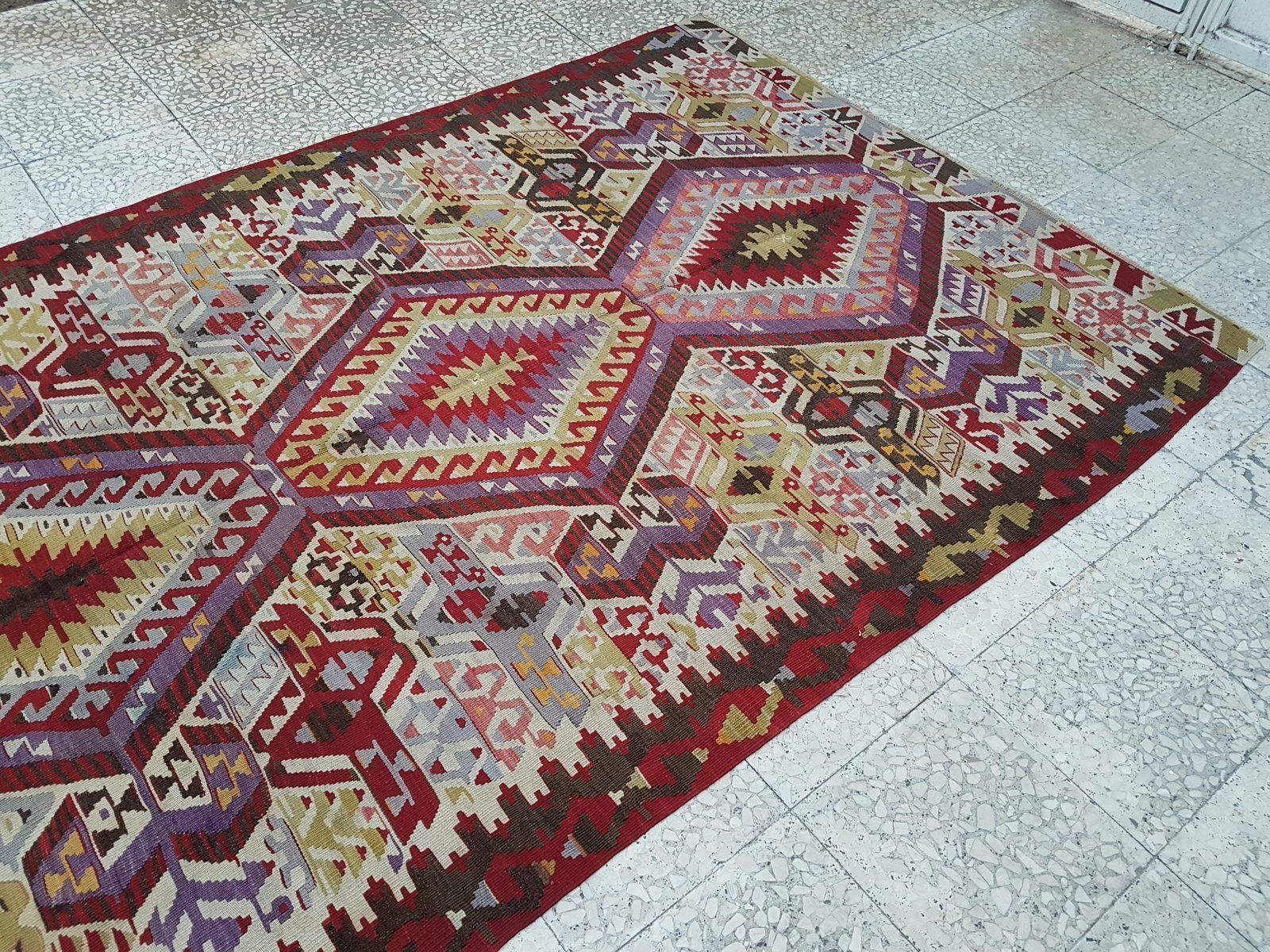 Kilim turc vintage, années 1970 photo Textiles