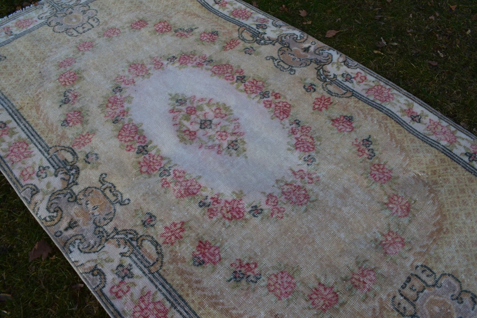 Turkish Hand Knotted Woolen Sparta Rug, 1970s photo 328.0