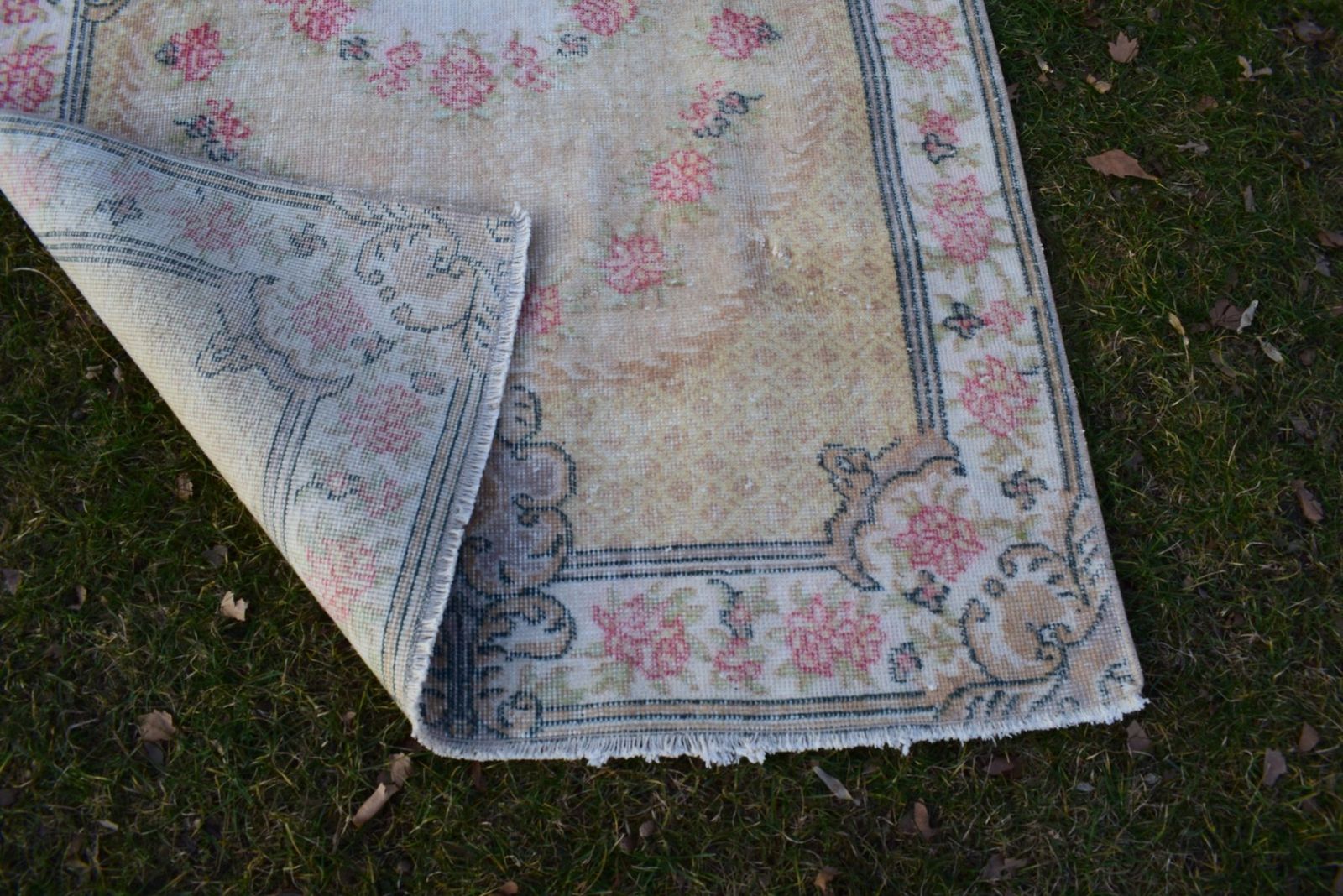 photo for sale Turkish Hand Knotted Woolen Sparta Rug, 1970s