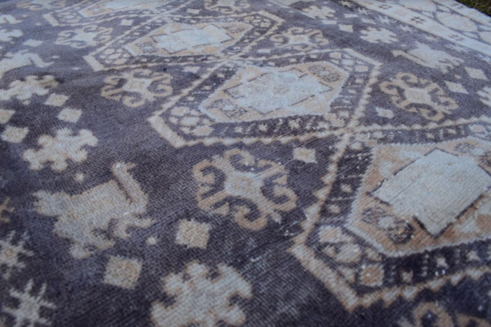photo furniture Turkish Oushak Area Rug 1970s