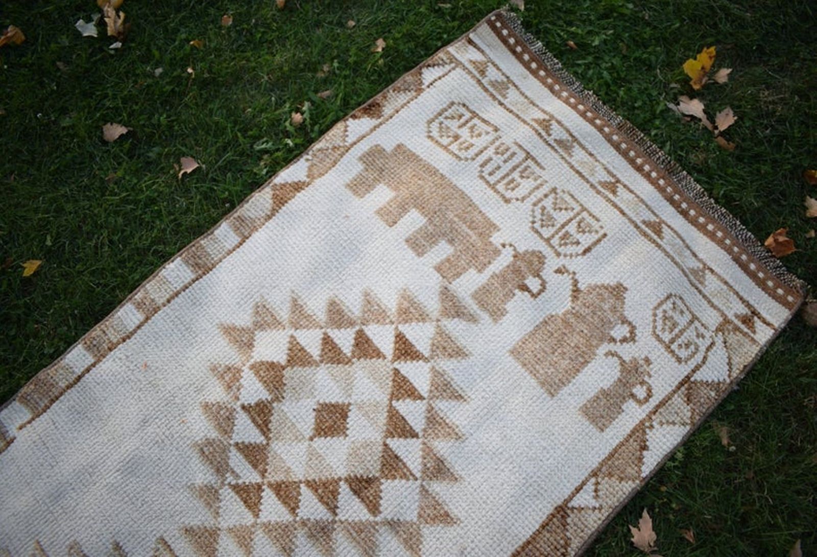 Turkish Hand Knotted Runner Rug photo Textiles