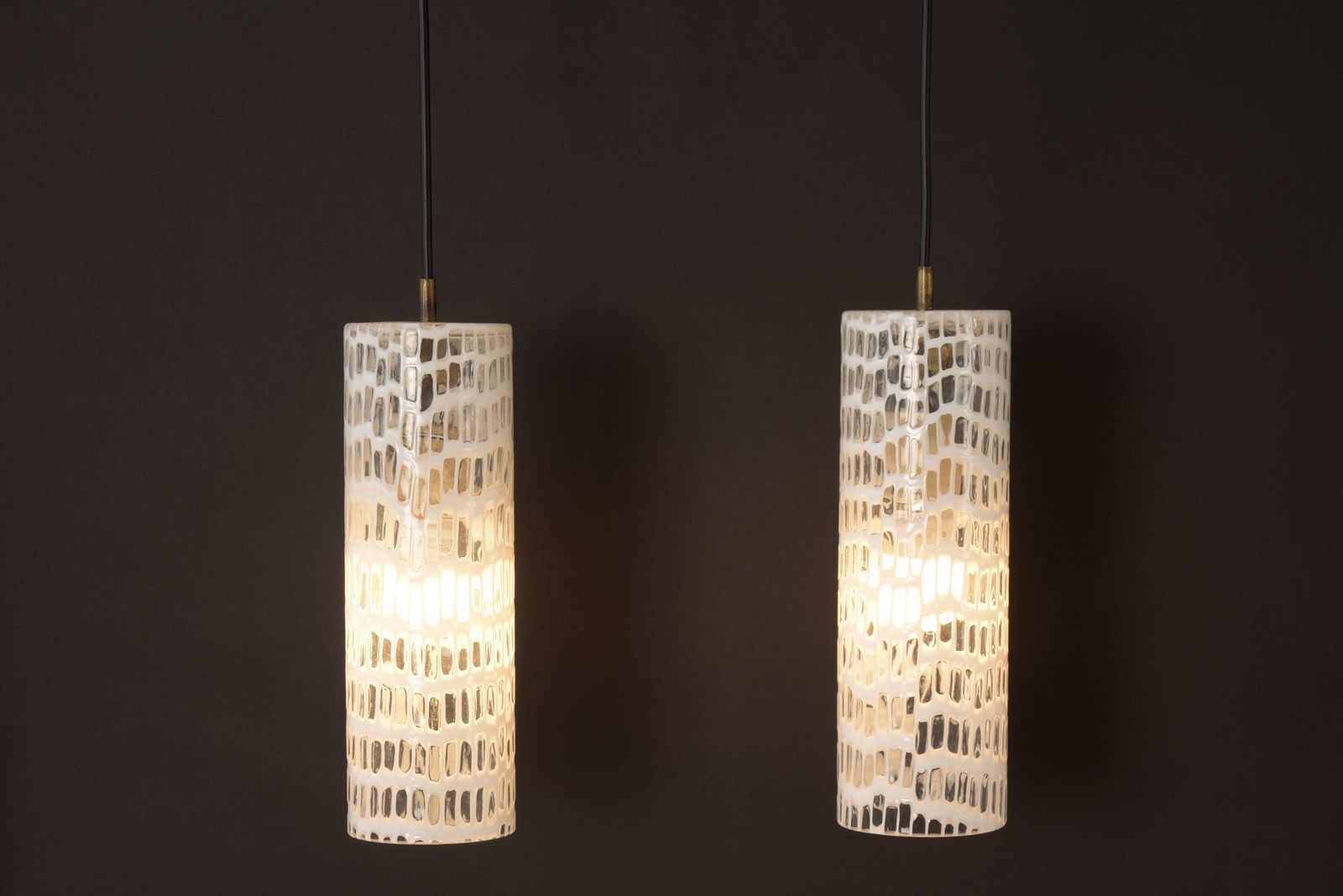 Italian Murano Glass Occhi Pendant Lamps By Tobia Scarpe For Venini, 1968, Set Of 2 photo buy