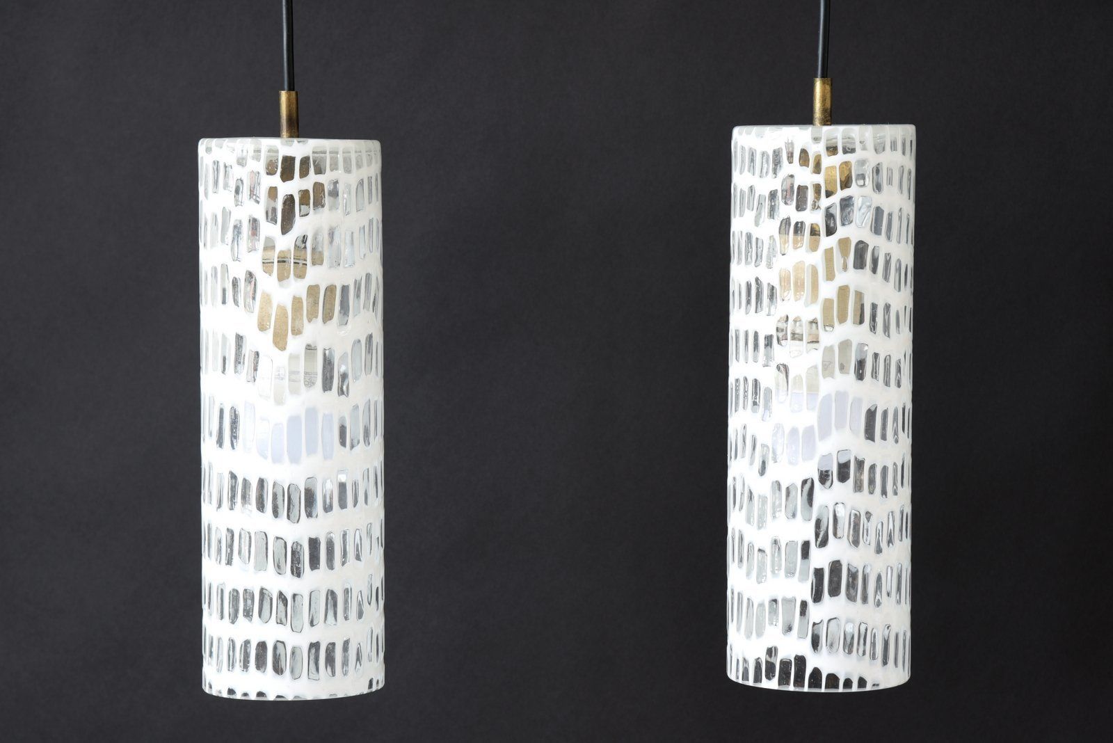 Italian Murano Glass Occhi Pendant Lamps By Tobia Scarpe For Venini, 1968, Set Of 2 photo vintage