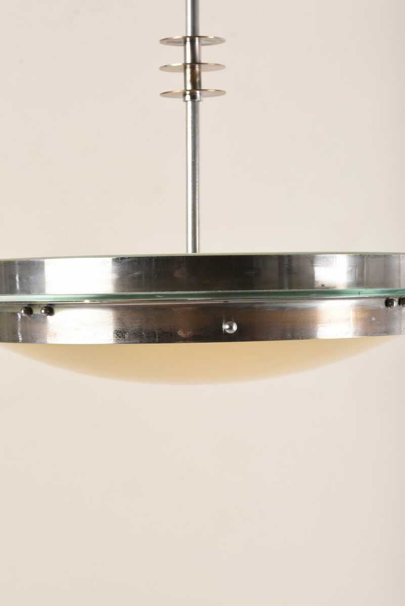 Italian Pendant Light By Pietro Chiesa For Fontana Arte, 1940s photo vinterior