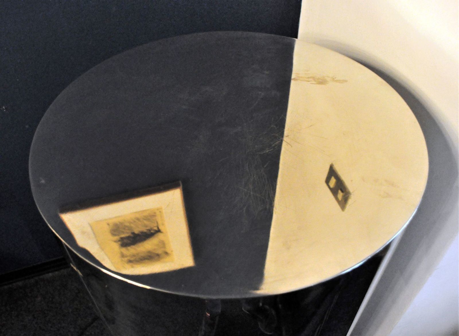 Steel Column Table, 1970s photo for sale