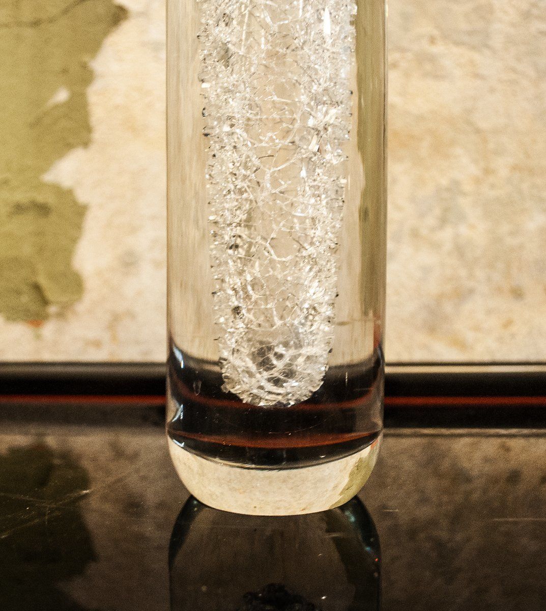 Vintage Italian Murano Crackle Glass Vase By Alfredo Barbini, 1960s photo buy