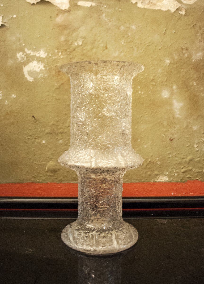 Glazen Kandelaar Van Timo Sarpaneva Voor Iittala, Jaren 1980