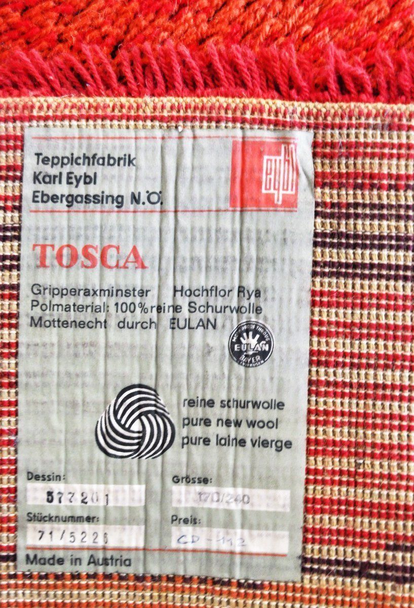 Tosca Vloerkleed Van Karl Eybl, Ca. Jaren 1970 photo Textiel