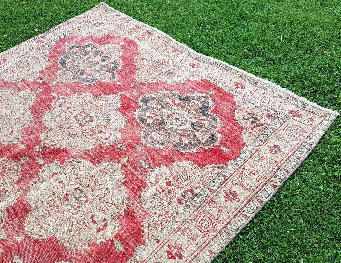Vintage Turkish Oushak Rug, 1970s photo buy