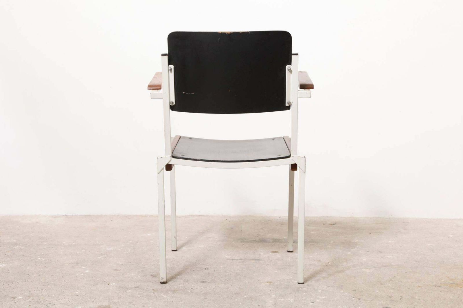 Set Of Six Industrial Stacking Armchairs By W. Gispen For Riemersma, 1950s photo 403.0