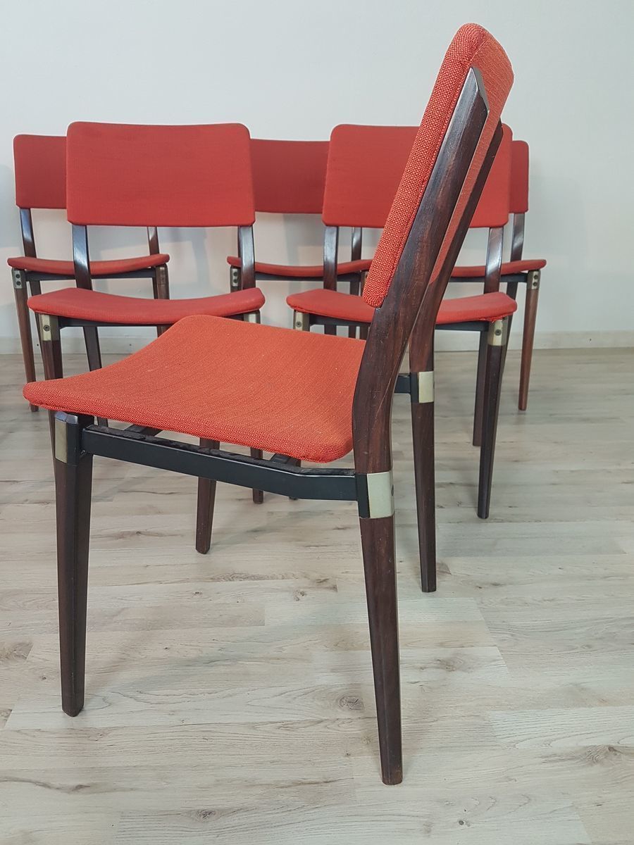 Mid Century Chairs In Rosewood By Eugenio Gerli For Tecno, 1960s, Set Of 8 photo vinterior