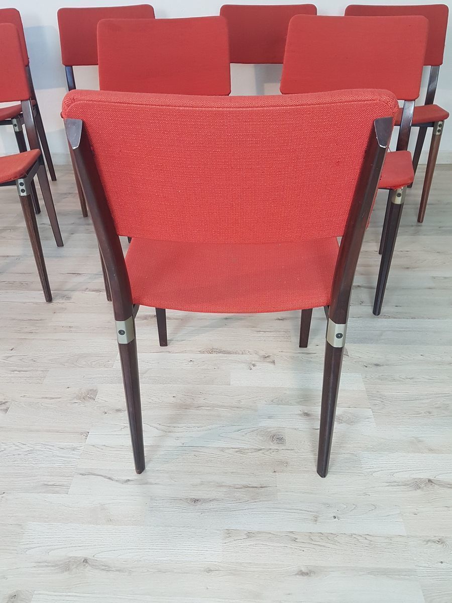 Mid Century Chairs In Rosewood By Eugenio Gerli For Tecno, 1960s, Set Of 8 photo buy