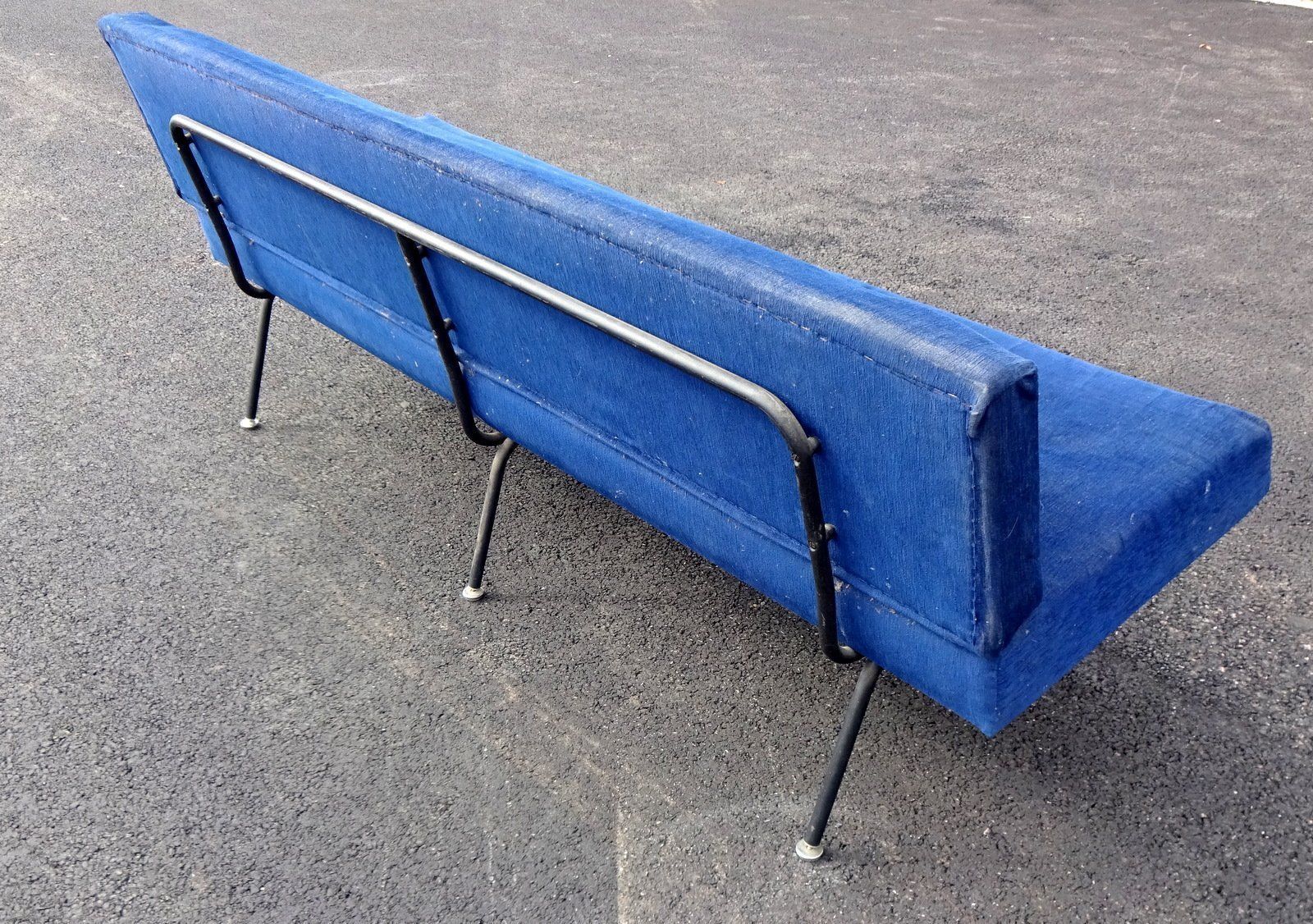 Model 32 Blue Sofa By Florence Knoll Bassett For Knoll Inc./Knoll International, 1960s photo furniture