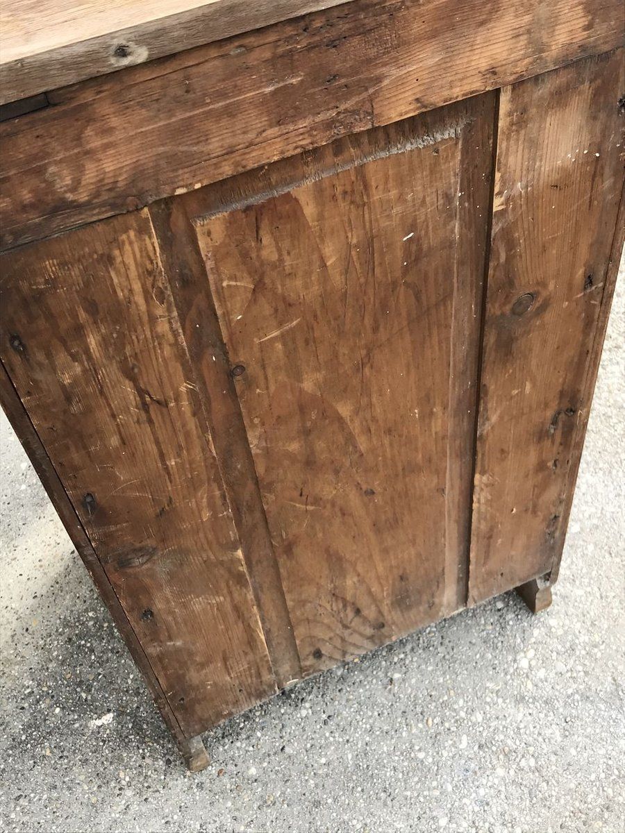 Antique Rustic Pinewood Nightstand photo for sale