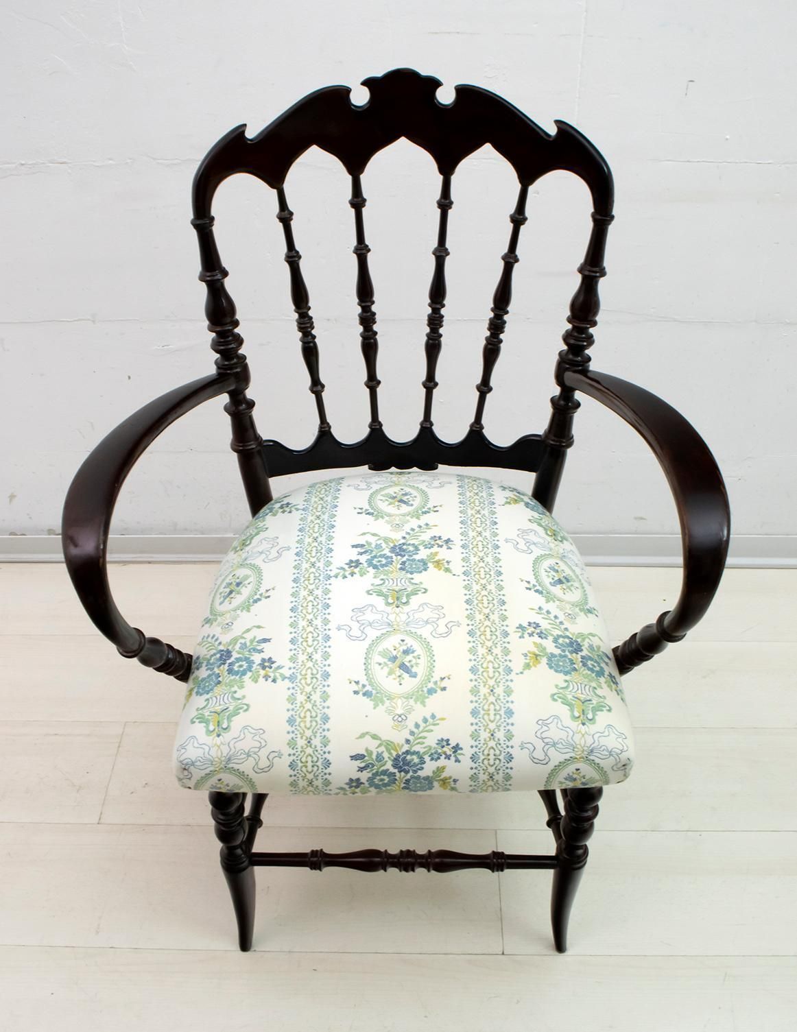 photo vinterior Giuseppe Gaetano Descalzi Midcentury Italian Chiavari Sofa And 2 Armchairs, 50s