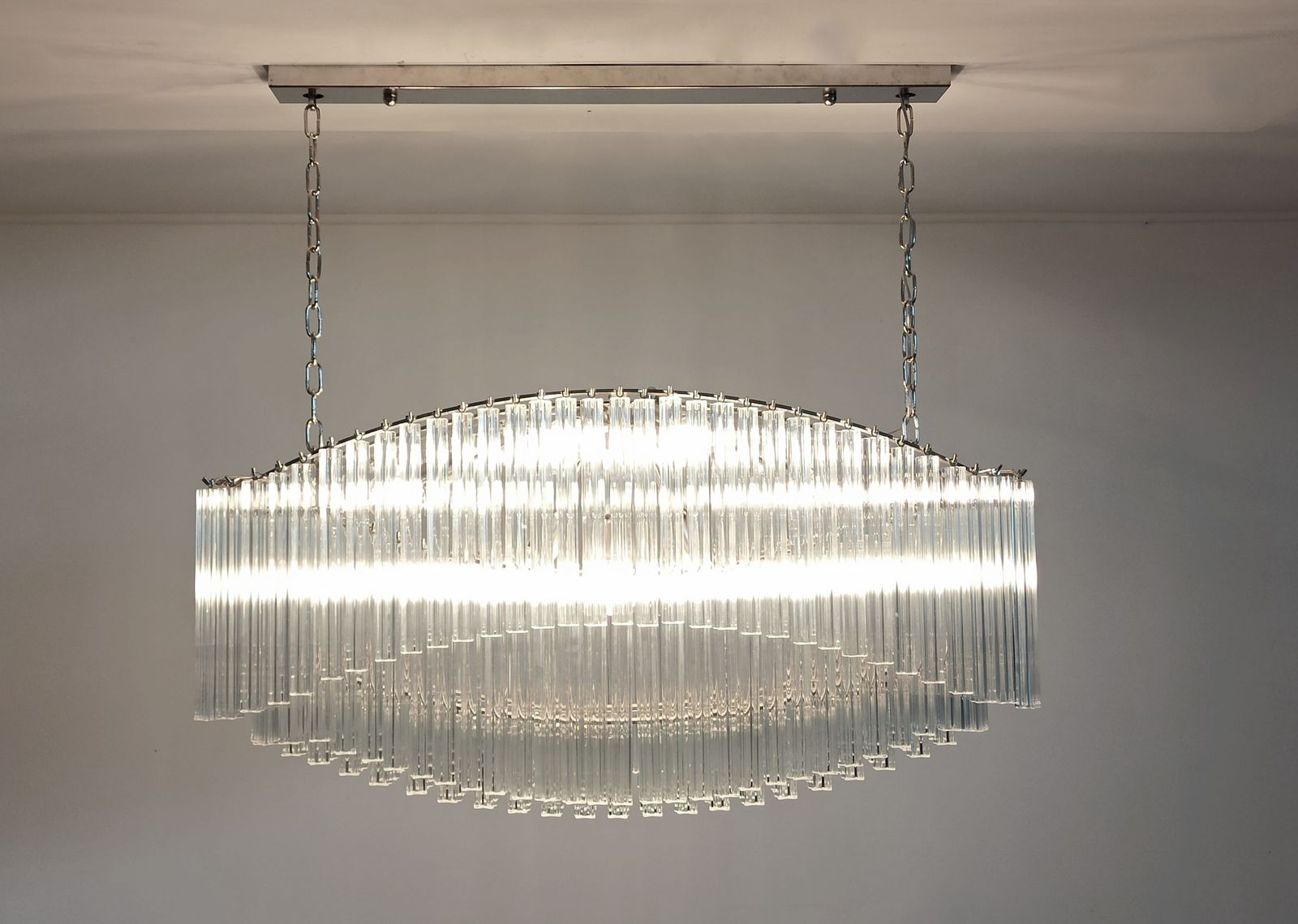 Extraordinary Quadriedri Murano Glass Chandelier   292 Clear Prism Quadriedri   Pagoda photo buy
