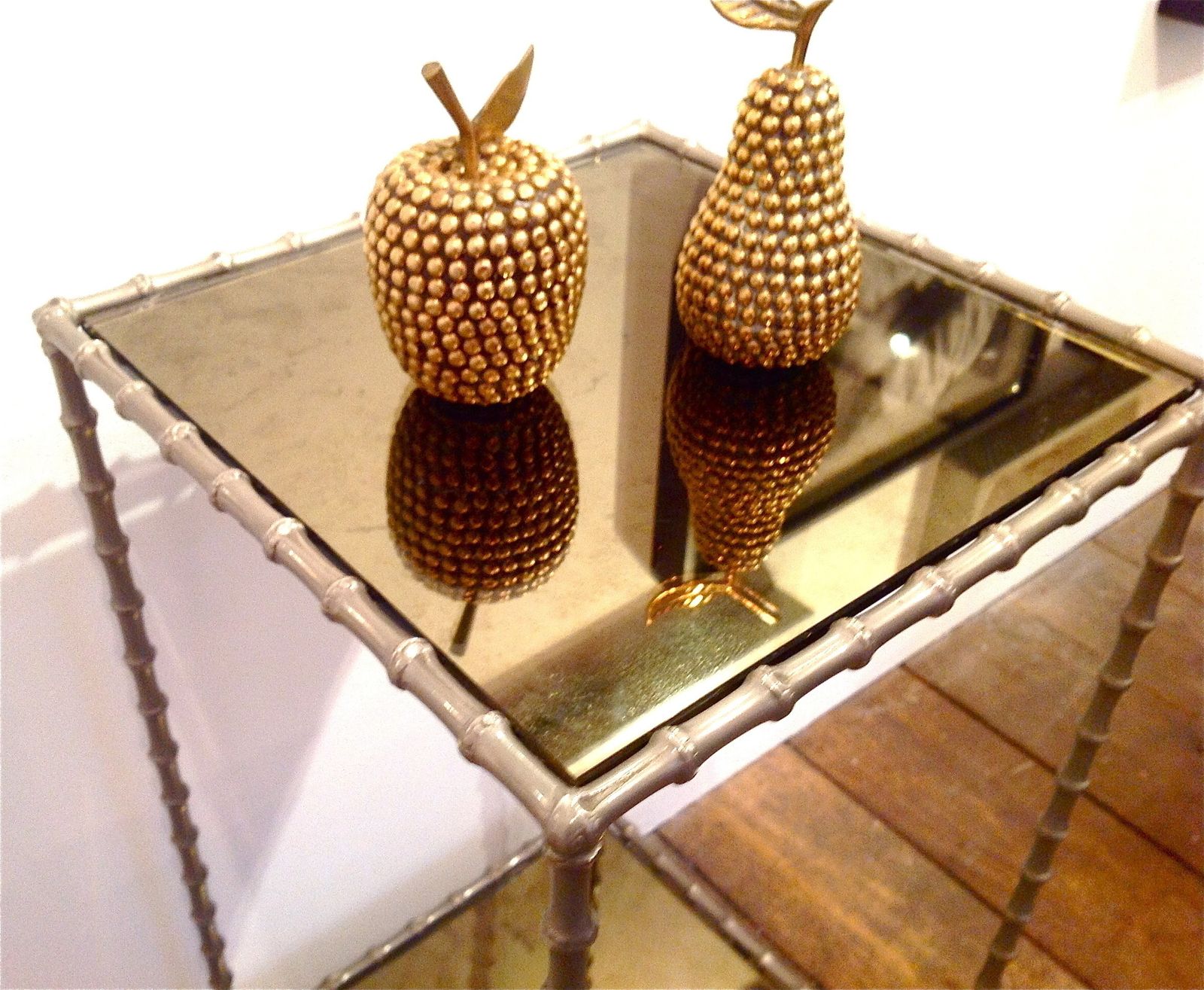 Faux Brass Bamboo Table photo Furniture