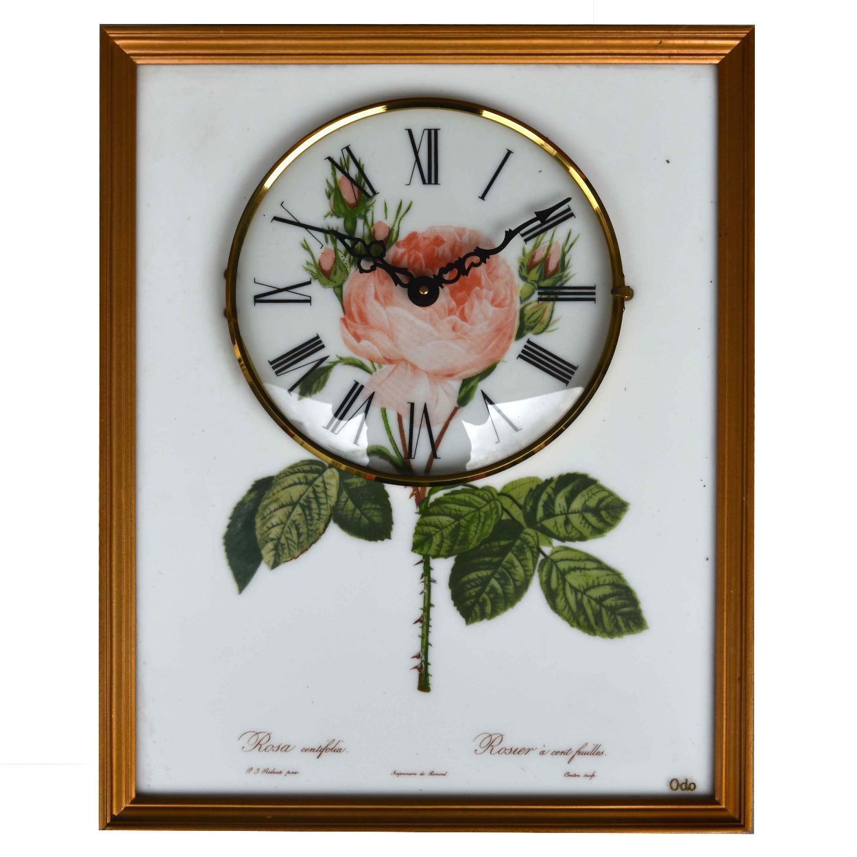 One Hundred Leaf Ceramic Odo Clock With Roses