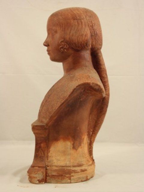 Bust Of A 19th Century Italian Terracotta Woman photo 980.0