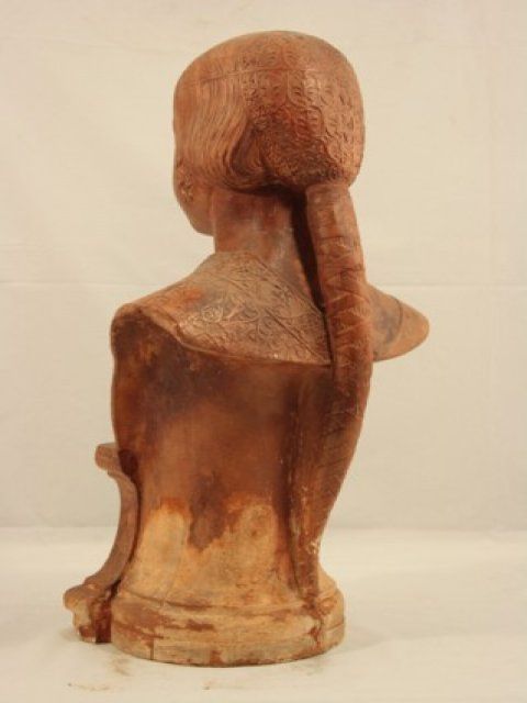 Bust Of A 19th Century Italian Terracotta Woman photo vinterior
