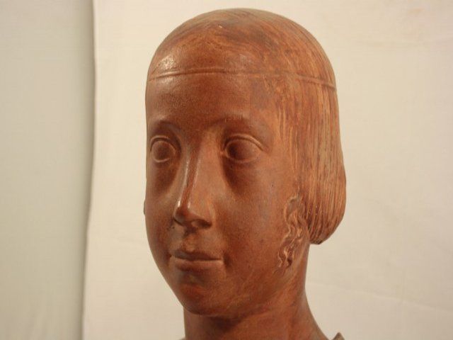 photo vinterior Bust Of A 19th Century Italian Terracotta Woman