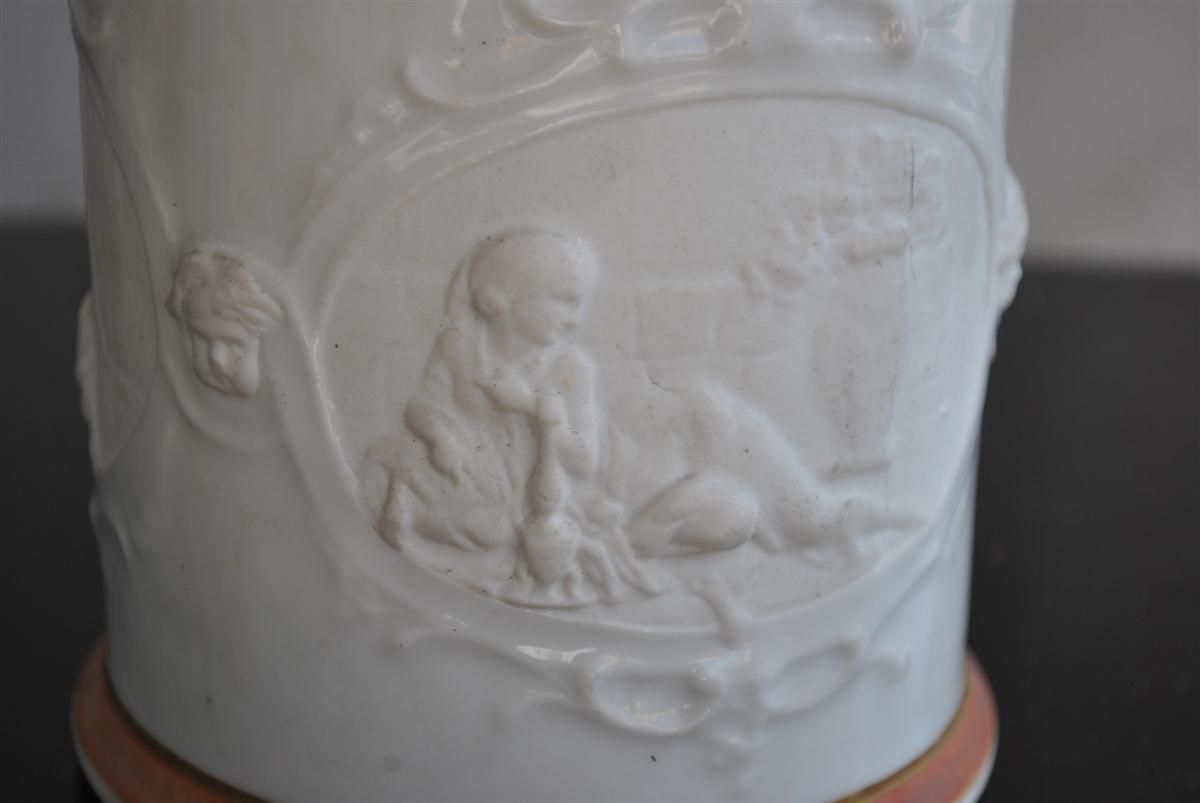Xi Xth Century Pot In Glazed Ceramic Relief Decoration photo 237.0