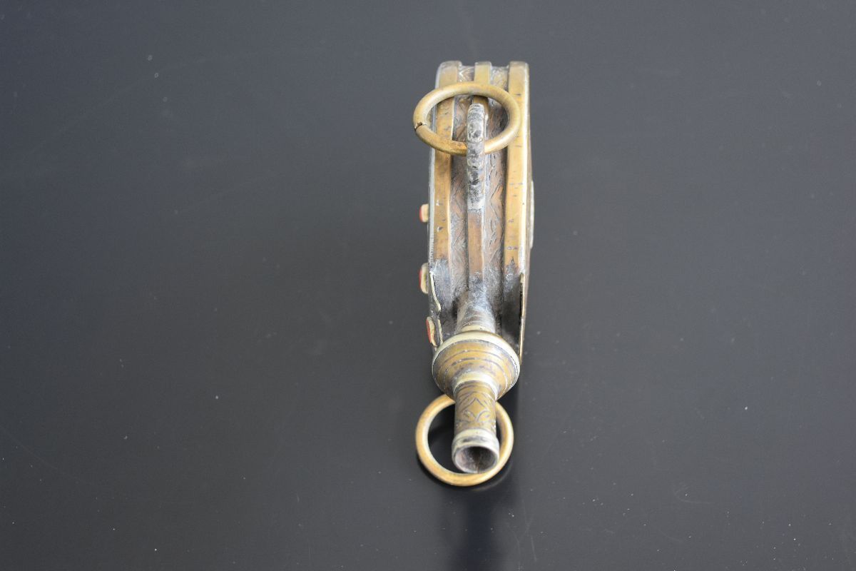 Militaria   Powdered Brass Pear Repoussé Oriental photo for sale