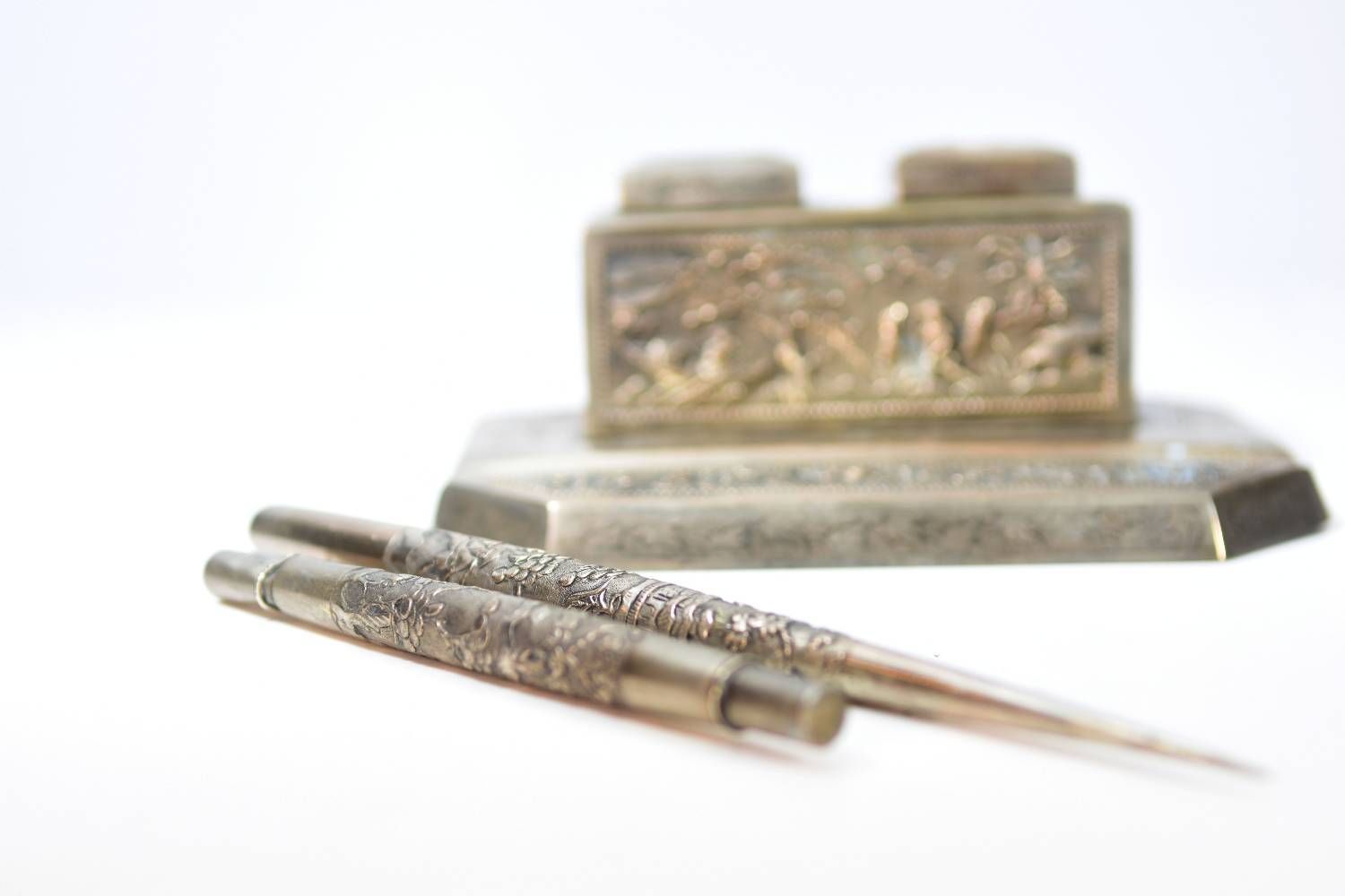 Indochinese Silver Office Kit photo vintage