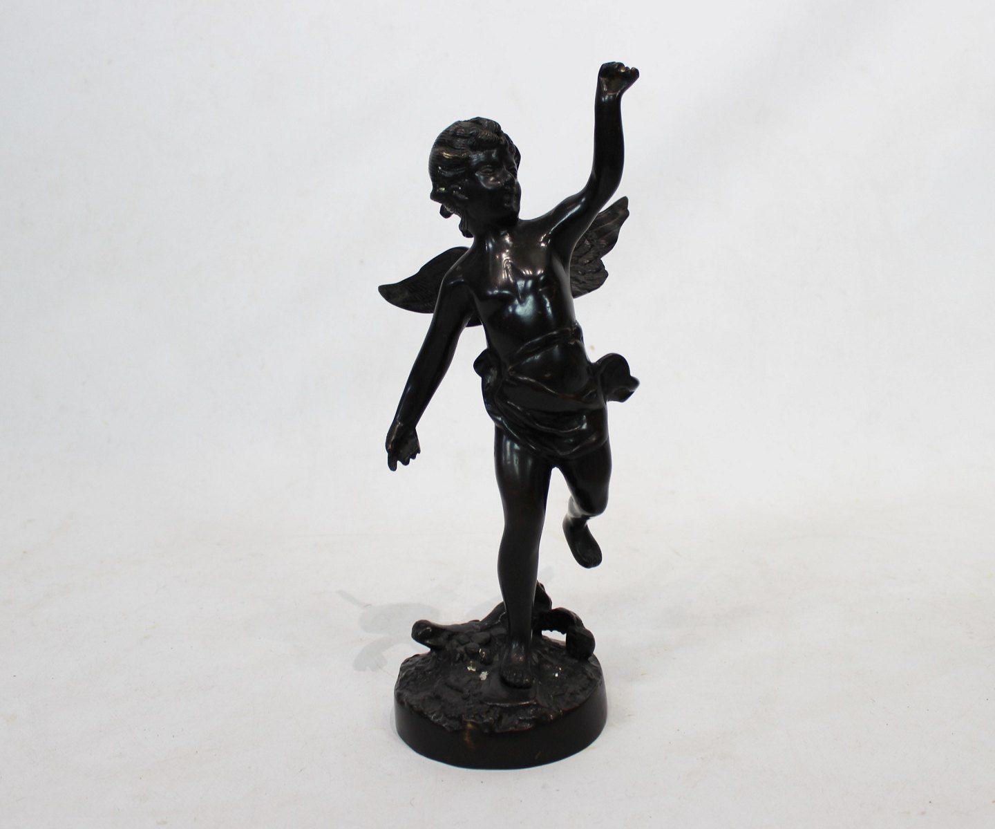 Italian Sculpture Of Patinated Bronze Angel Motifs From 1930s. photo furniture