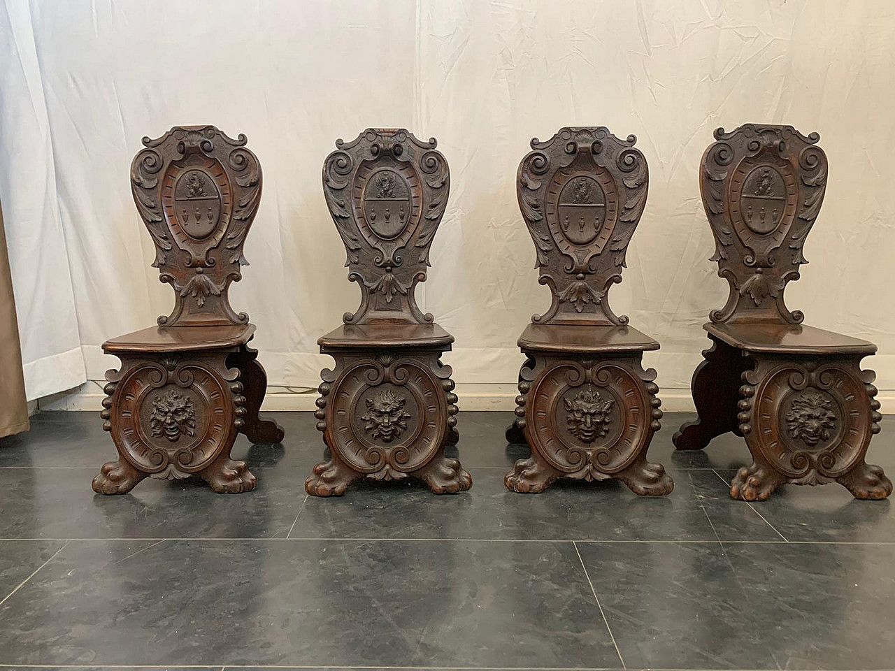 Finely Carved Neo Renaissance Chair photo for sale
